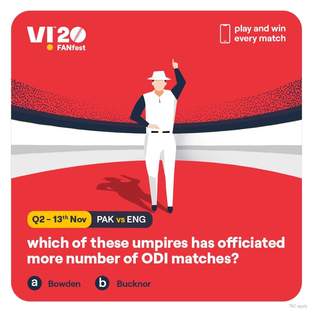 Your love for cricket could help you win big. Answer the #Vi20FANfest contest question and you could stand a chance to win an iPhone every match. #ContestAlert #PAKvsENG
