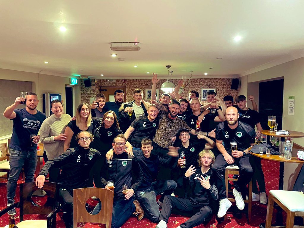 First game wearing the green a 3-2 win against a descent Sprowston Reserves with ten men (9 at one stage)and a 1st and Reserve Team get together afterwards 💚