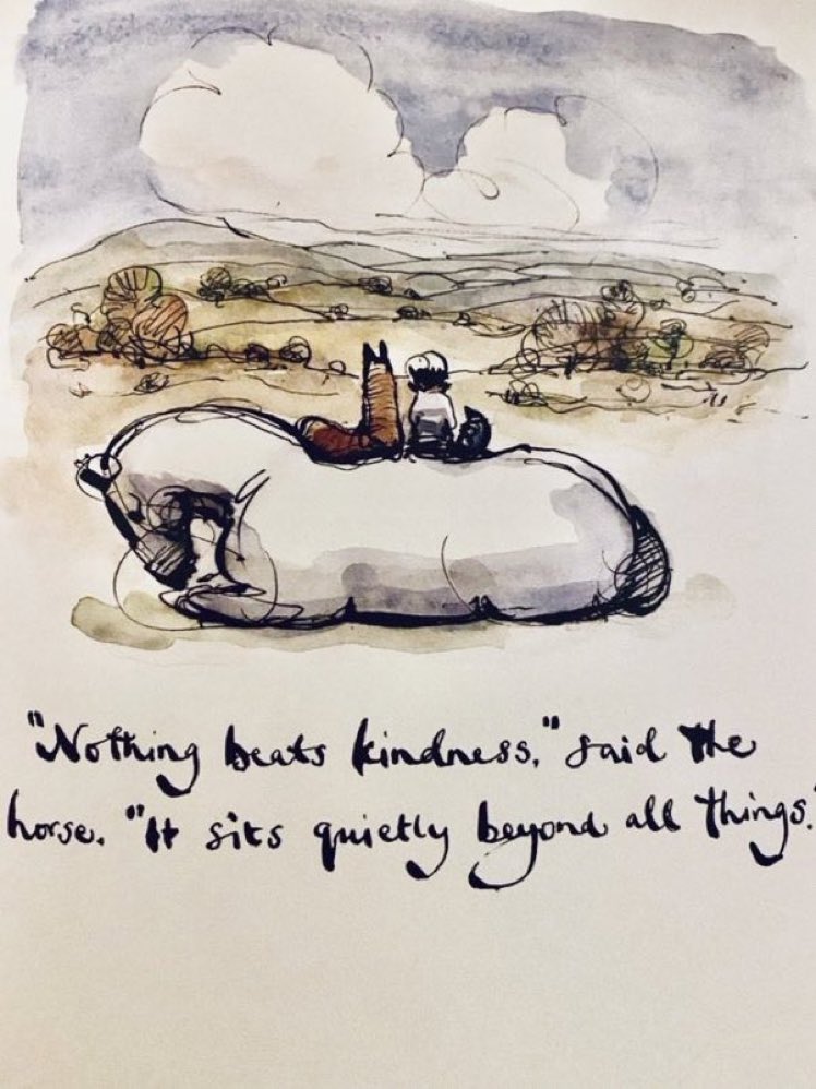 “Nothing beats kindness. It sits quietly beyond all things”.

From a truly wonderful book - The Boy, The Mole, The Fox and The Horse by Charlie Mackesy.

<a href="/charliemackesy/">charlie mackesy</a> 
#WorldKindnessDay