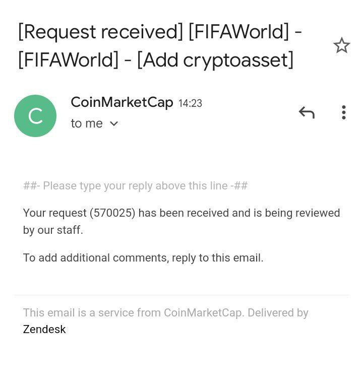 📢ANNOUNCEMENT

😍We have applied listing on CoinMarketCap Fast track today! 

🍻You will see $FIFAWorld on CoinMarketCap soon (Monday - Tuesday)

#CoinMarketCap #NewListing #CMCFastTrack #FIFAWorld