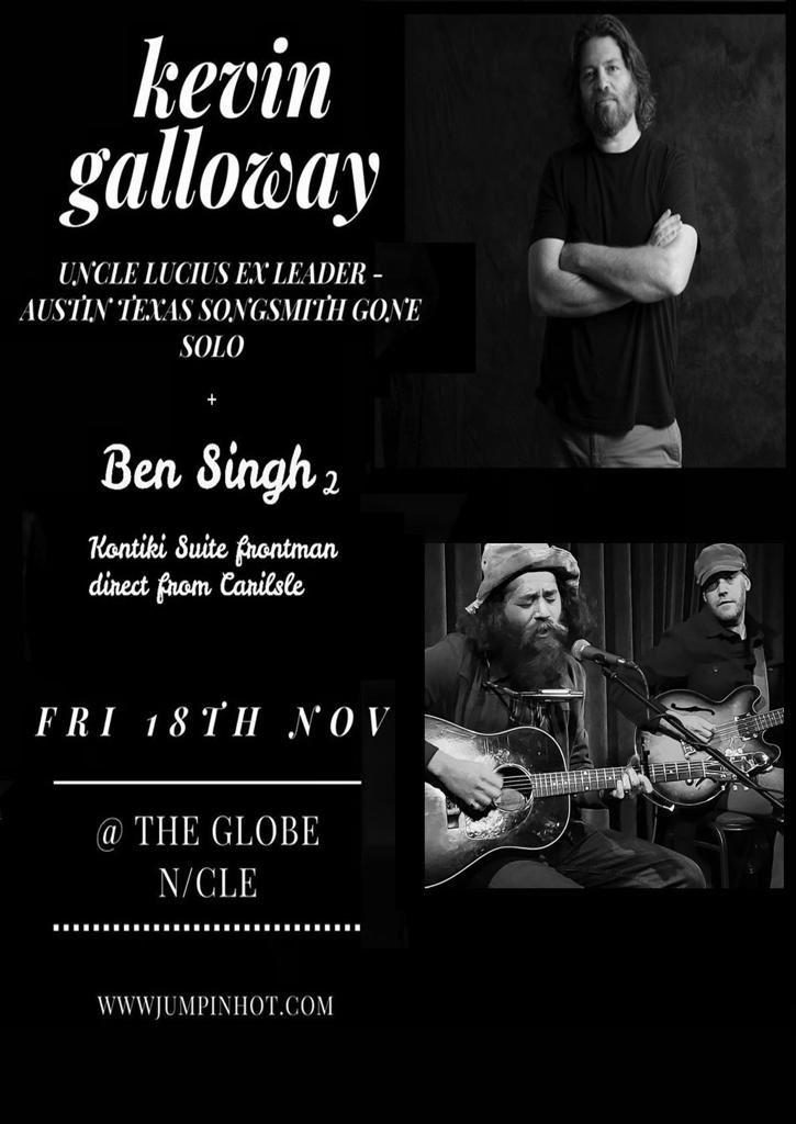 ⚠️ G I G  A L E R T
Our Benjamin will be playing a solo show this Friday at <a href="/theglobene4/">The Globe, Newcastle</a> in that there Newcastle in support of the splendid Kevin Galloway of Uncle Lucius. 

Gratitude as always to the extraordinary <a href="/JumpinHotClub/">Jumpin Hot Club</a> for the invitation. We'd love to see you there.