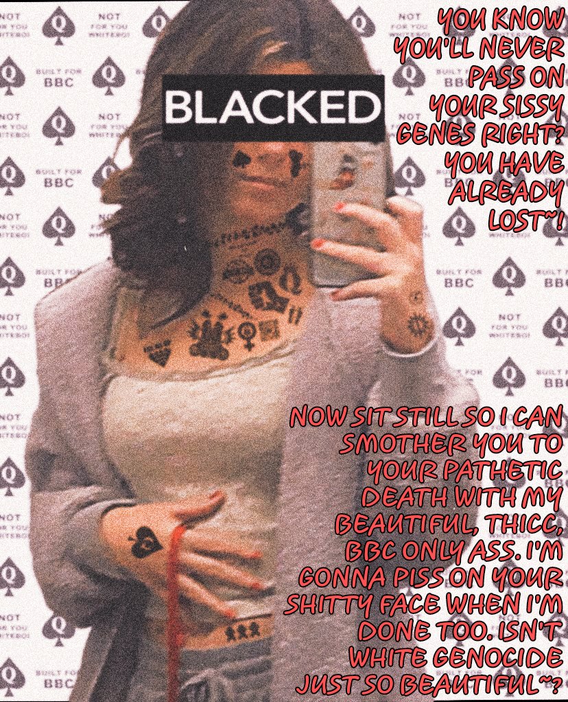 MnhDa4's tweet photo. BLACKED EDIT WITH CAPTION
I support the BNWO. BBC Only. Cuck the whitebois and asianbois
#qos #qosedit #blackededit #BLACKED  #BBC #BNWO #blackedcaptions https://t.co/n7I42xprWi