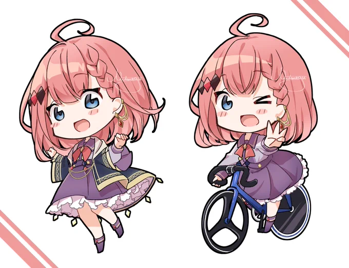 【お仕事告知】個人VTuber 絶叫先生のお弟子さん フェリア・S・ローゼリエッテちゃん()のSDイラストを描かせていただきました!グッズなどに使用していただけるようで楽しみです! 