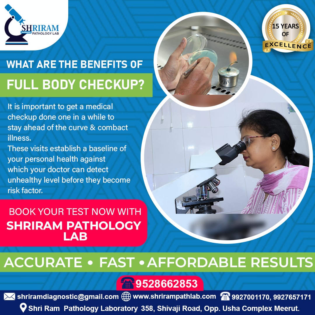 Book your tests now with SHRI RAM PATH LAB for
🩺 ACCURATE
🩺 FAST
🩺 AFFORDABLE Results
- We are also equipped with Latest Technology in MEERUT.

#fullbodycheckup #shrirampathologylab #accurate #fast #reliableresults #affordabletest #latesttechnology #meerutpathlab