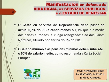 modepen's tweet photo. Manifestación en Santiago o 19 de Novembro en defensa dos Servizos Públicos e o Estado do Benestar. Motivos para acudir. Por favor, compartide e fagamoslo viral.
#19Nov
#Movilización19N
#Modepen https://t.co/HjzlxdyIEe