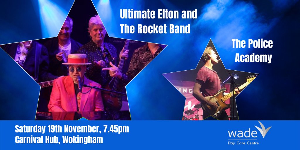 We can't wait. It's gonna be great. We LOVE an Elton song or two!
It's next Saturday, so if you've not got your ticket yet, hurry on over to: ticketsource.co.uk/wade-concert
#Wokingham ~woky
