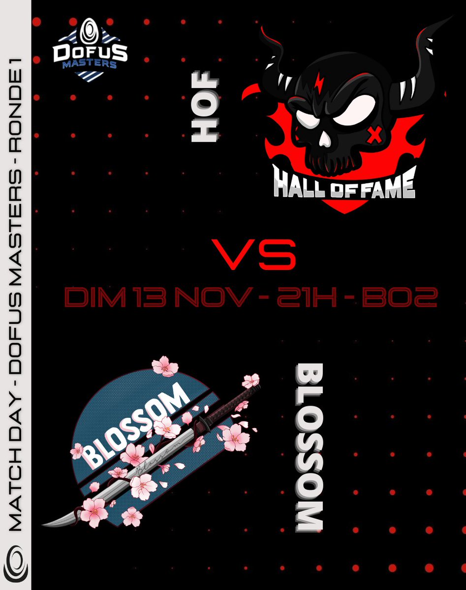 DAY 1 - Dofus Masters
21h BO2 vs Blossom
twitch.tv/gorafuslive