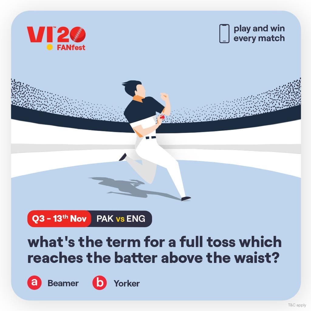 Your love for cricket could help you win big. Answer the #Vi20FANfest contest question and you could stand a chance to win an iPhone every match. #ContestAlert #PAKvsENG