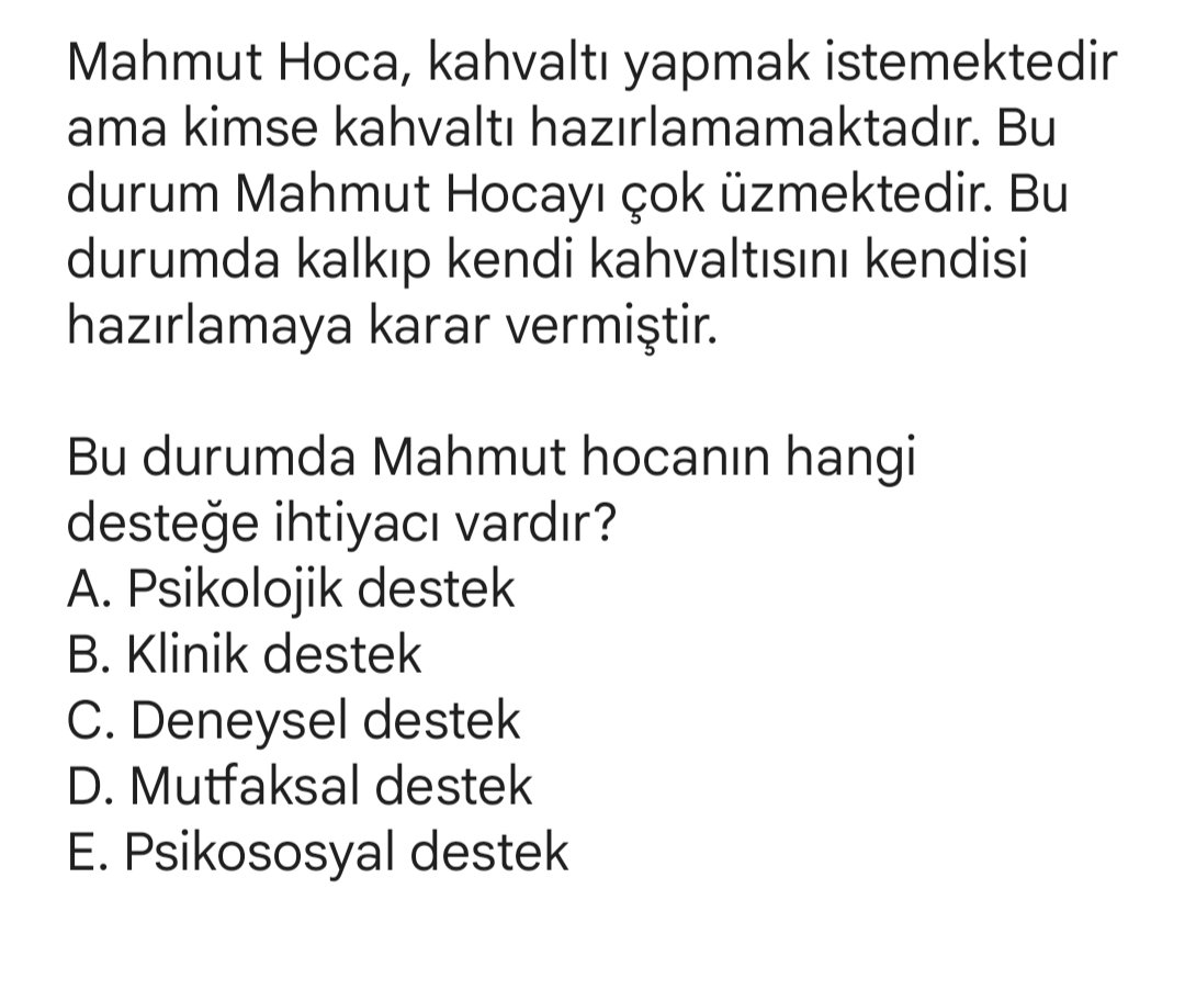 Bu sorunun cevabı nedir arkadaşlar? #MebAYMkararınıBekle
