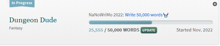 Hit it a few days early but I'm at the halfway point in #NaNoWriMo #nanowrimo2022! Feeling really accomplished, this is the farthest I've ever gotten. I guess I just needed the right story #WritingCommmunity #writing
