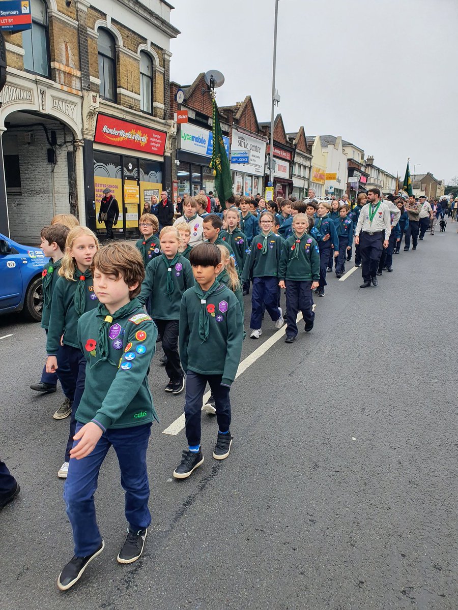 Well done Spitfire Cubs. 1st time on parade for Remembrance 
#RemembranceSunday2022
