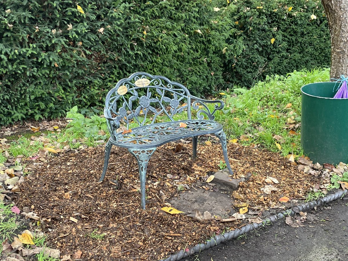 To celebrate our lost Soroptimist friends Grace &amp; Penny we’ve added a carpet of wood chip, a foot rest of solid wood, wild flower seeds and bulbs to their bench in #ParkHillPark #Croydon