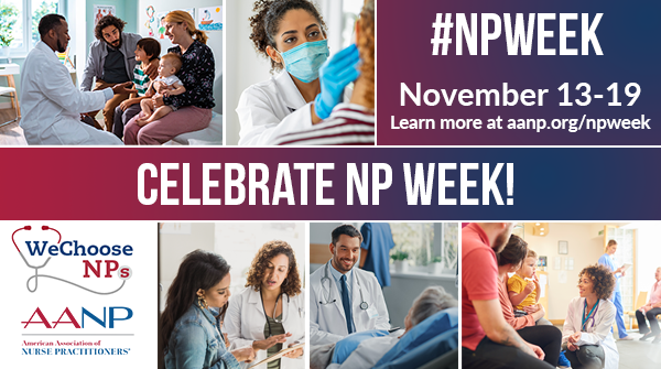 Today is the first day of #NPWeek! Let's kick off this week by showing gratitude to the amazing NPs who rise to meet the needs of patients everyday and by highlighting their stories of NP excellence at aanp.org/shareyourstory. #NPsLead