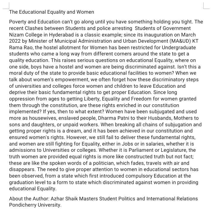 RakeshSonaboina's tweet photo. Why is the government so busy that it can't listen to our sufferings?

We need justice!

#NizamhostelforUGgirls
#standwithnizamians
#Nizamcollege https://t.co/LHqbBn3RAx