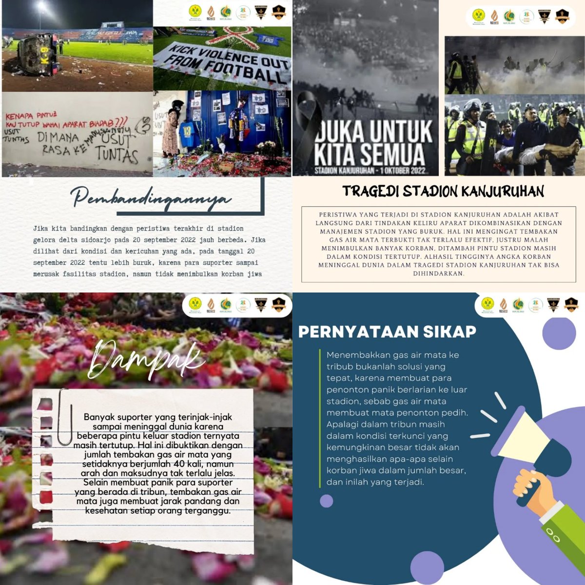Vera91359541's tweet photo. Halo, saya Vera Deyana Cindy, dari Prodi Bisnis Digital Kelompok 28 Fakultas Ekonomi Universitas Negeri Jakarta.

Kelompok kami mengangkat salah satu kasus, yakni Tragedi Kanjuruhan.

#SEC2022
#BergerakWalauTergantikan
#TanpamuKamiKurangSatu
#HidupMahasiswa
#HidupRakyatIndonesia https://t.co/hFCqUoquP3
