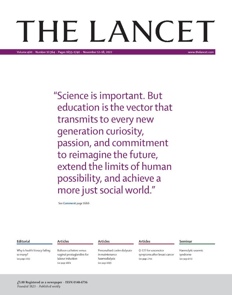 Simple and direct. Perhaps the best publication of The Lancet, hopefully it will have a good impact!