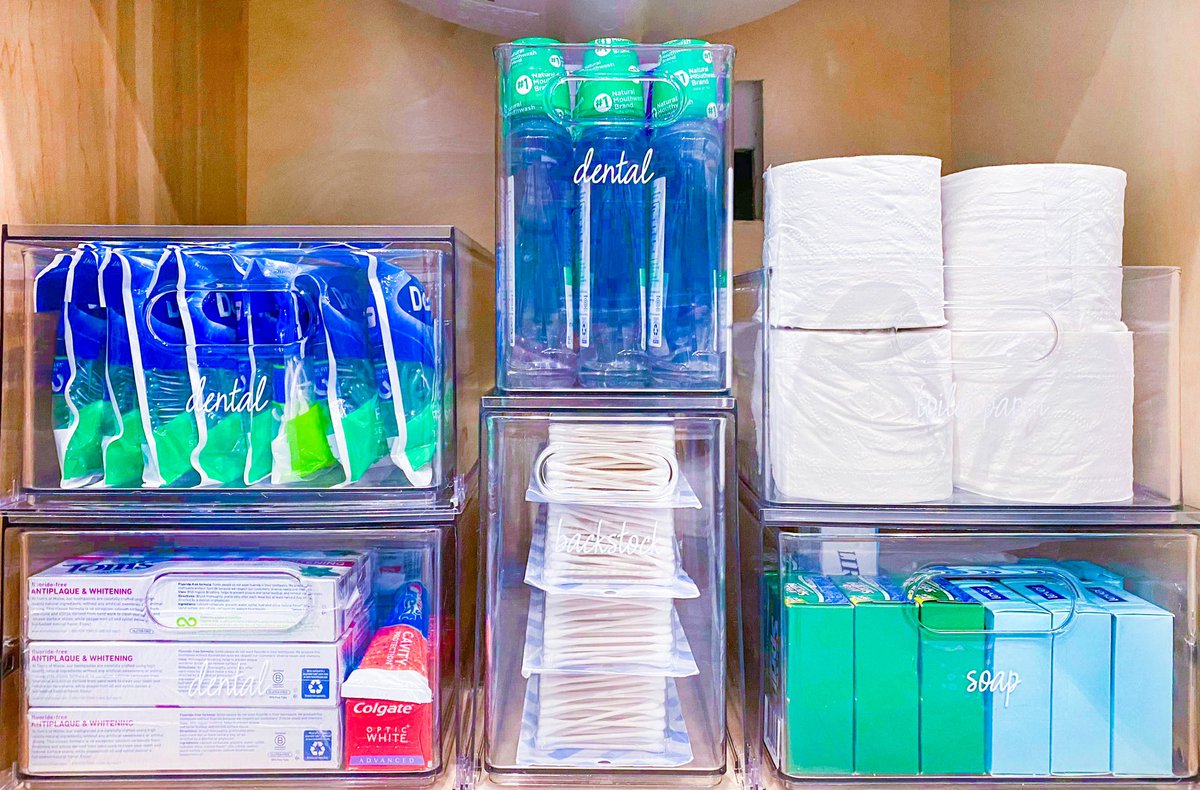 When you store backstock in clear bins, you’ll never forget it’s there ✨ Btw, don’t forget you can always remove our drawers from the frame and use them as regular bins if needed!! 🌈✨