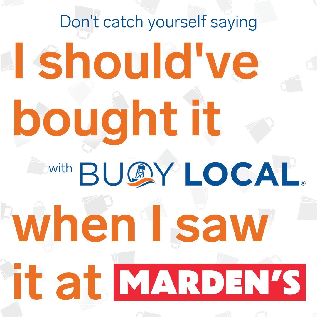Have you heard? All of <a href="/mardensinc/">Marden's</a>'s 14 locations now accept Buoy Local! Next time you're shopping at your local Marden's, make sure you use your Buoy Local card to earn reward points while scoring bargains and shopping locally. #ShopLocal #BuoyBusiness #SupportLocalBusinesses