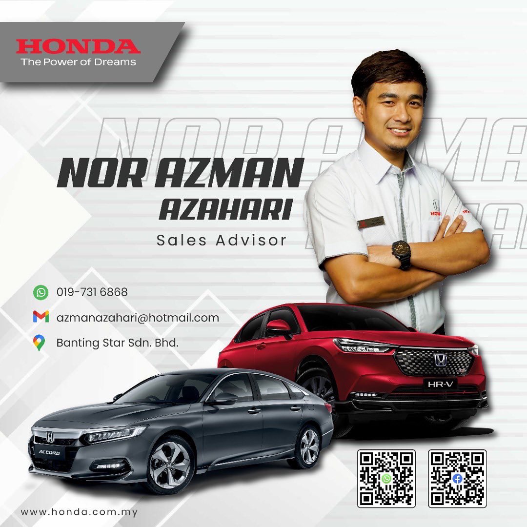 AzmanAzahari's tweet photo. 2022 HONDA YEAR END BONUS DAH BERMULA! BOLEH HUBUNGI SAYA, INSYA ALLAH SERVIS YANG TERBAIK BUAT PELANGGAN.
✅KERETA *READY STOCK*
✅BEST PRICE DEAL 
✅FAST LOAN APPROVAL
✅FREEGIFT MENARIK
✅HIGHEST TRADE IN VALUE
WHATSAPP UNTUK MAKLUMAT LANJUT : https://t.co/06dBXyNQoP https://t.co/T1oq1ZfgYr