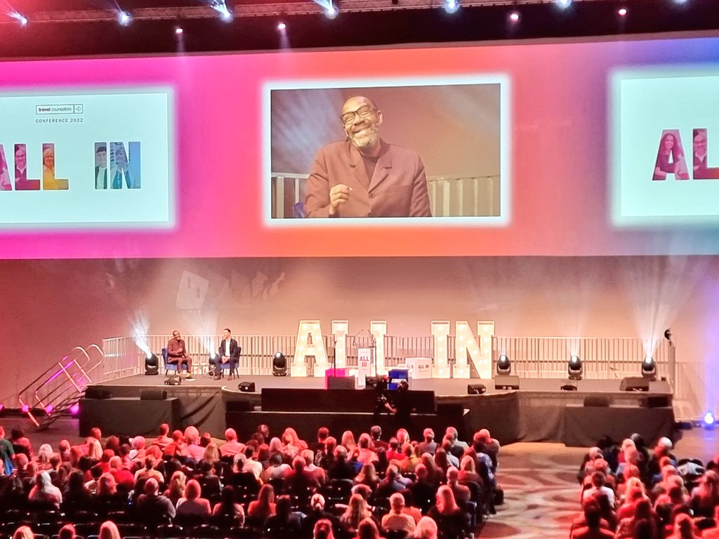 Rob_Murray92's tweet photo. After hosting last night's gala dinner, @LennyHenry returned to #TCConf22 this morning to discuss his career and share his admiration of the trade, saying "travel broadens the mind". His talk was the highlight of an excellent @TCworldwide conference. https://t.co/US2hW5jRKN