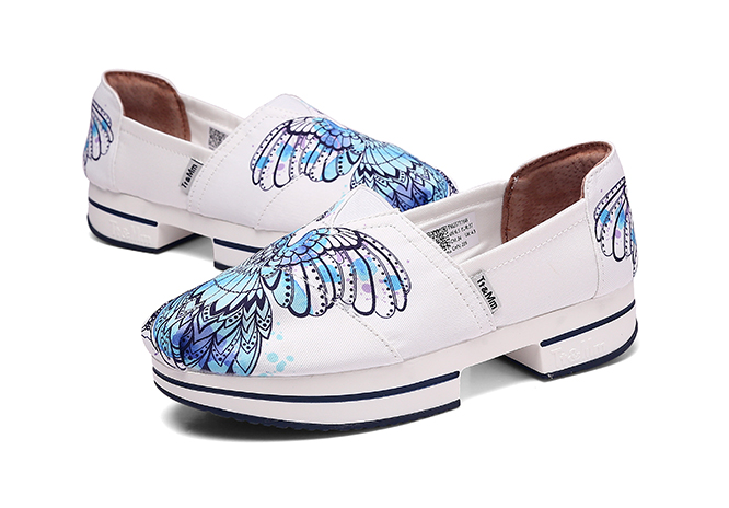 New thick bottom canvas shoes female graffiti one foot stirrup casual shoes
#Doodles