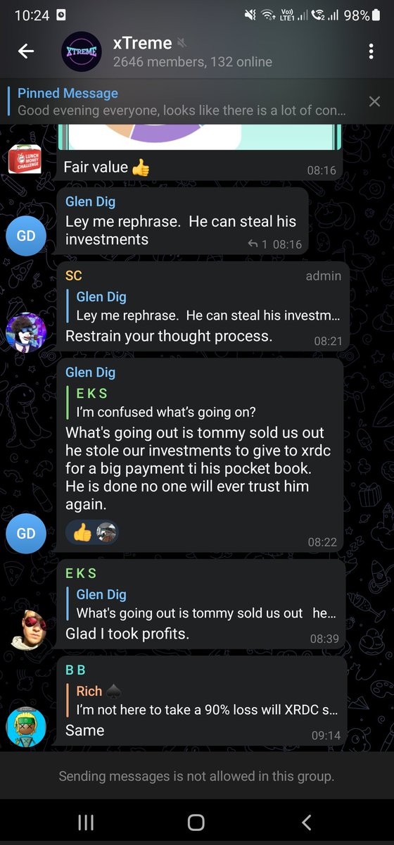 XRP_ChopChop's tweet photo. @TomMartinFrank1 Finishing the rug pull off in style hey Tommy, absolute scumbag ✌️ https://t.co/gd9kBA3pZb