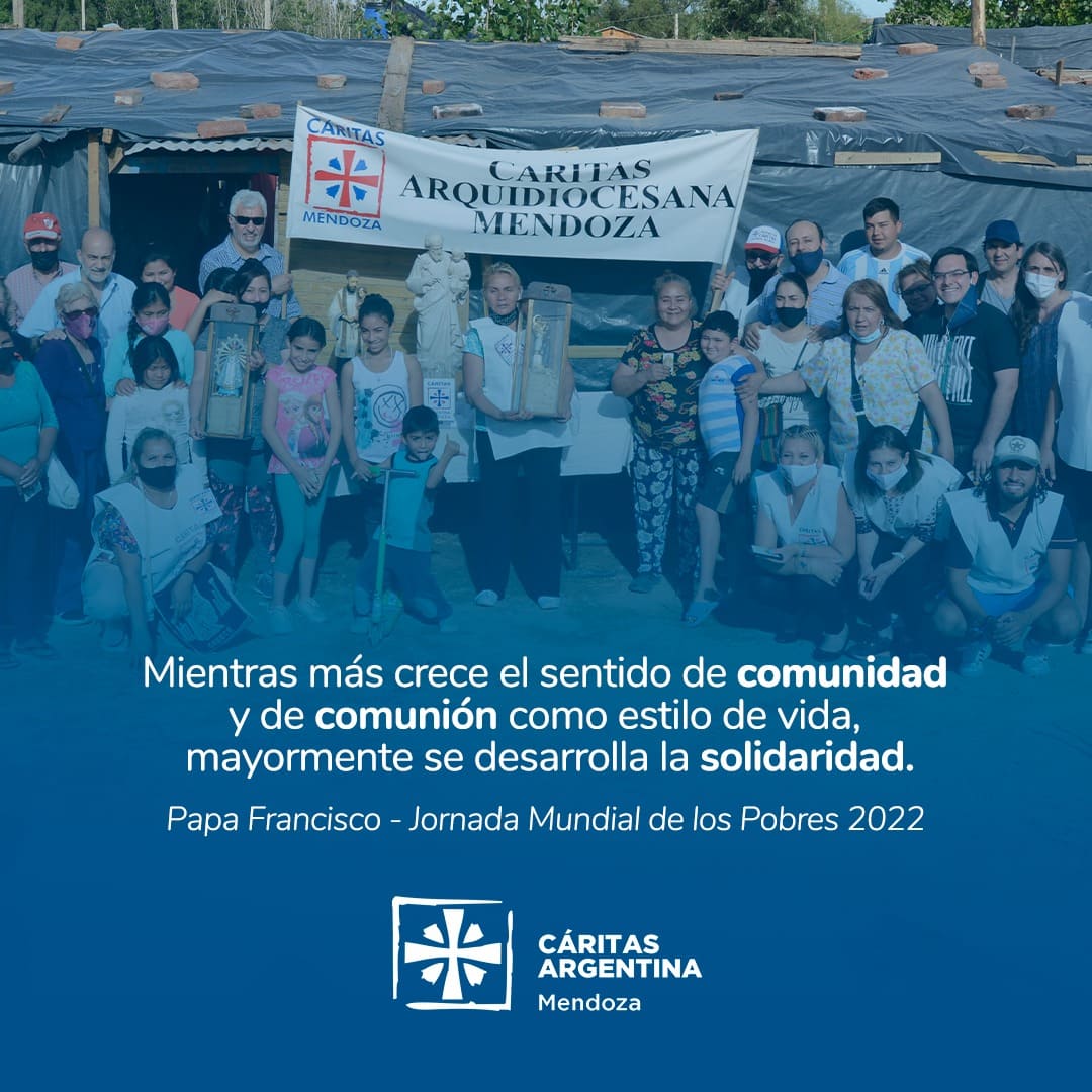 caritasmendoza's tweet photo. Una vez más el Papa Francisco nos invita a estar atento a los rostros de la pobreza, cómo Jesús que se hizo pobre con nosotros.

Jornada Mundial de los Pobres 2022 https://t.co/rvKxdGO0wR