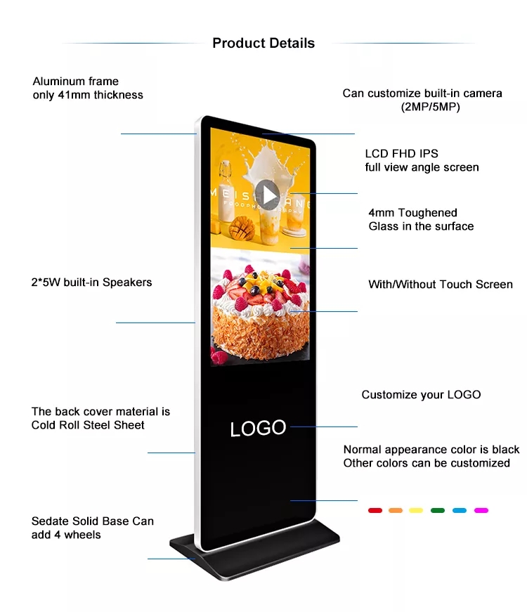 Something cheap doesn't necessarily mean it's of low quality.
Wholesales price good quality indoor digital signage LCD Advertising display #advertising #shopmall#touchscreen#interactive#lcddisplay#lcdkiosk#lcdtotem#lcdscreen