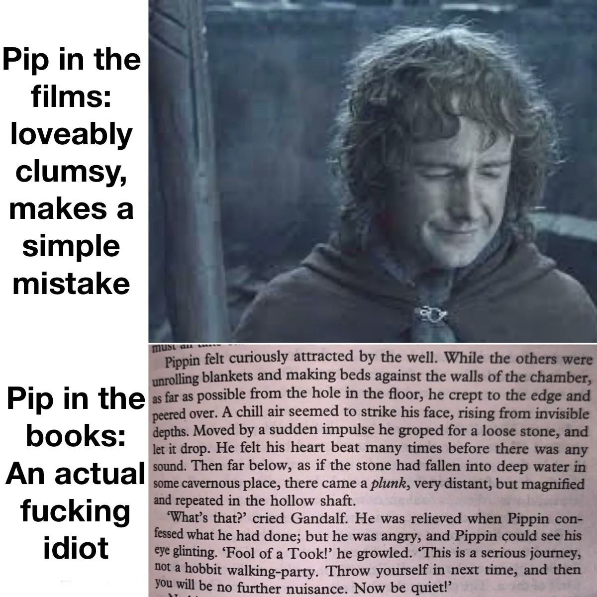This meme is poorly made, just like most of Pippin’s decisions redd.it/ytx6gq