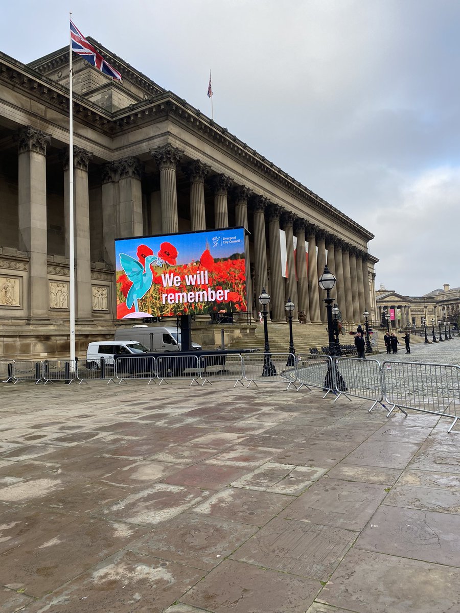 SGHLpool's tweet photo. Liverpool prepares to pay its respects during this year’s #ServiceOfRemembrance at St George’s Plateau, as we remember those who paid the ultimate sacrifice #WeWillRememberThem https://t.co/35nlp5CXDy