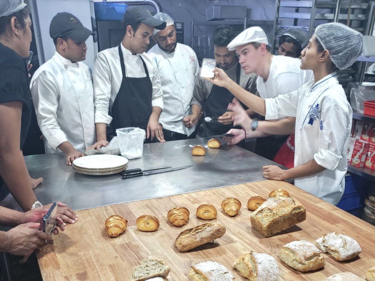 FlavoursHalcyon's tweet image. We are elated with the #bakingworkshop sessions at #Roast24Seven!! 

A Big Thank You to Mr. Bruno Dinel for teaching his amazing #recipes. Our team relished every session of the #workshop, here are the few glimpses of Day 2, 3 &amp;amp; 4 from the workshop.  

#Day2 #Day3 #Day4 #Bongard