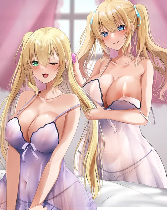 skebにてツインテちゃんと、ご依頼者さんのベルゼちゃんを描かせていただきました✨
ご依頼ありがとうございました🍀✨

 #Skeb  
#Commission 