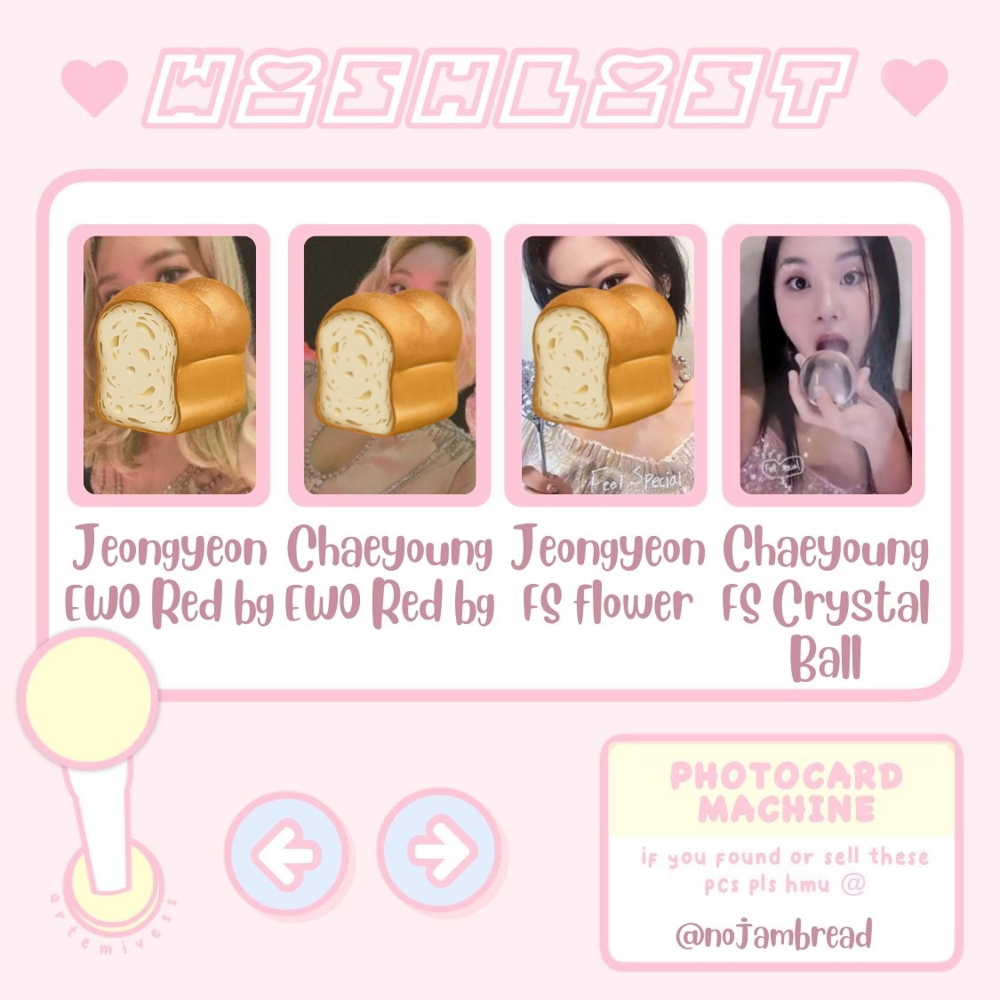 nojambread's tweet photo. pabili po 🥹

✧ not in a rush, CANVASSING
✧ onhand, prio tingi/small set
✧ will take lowest offer, no op
✧ prefer sco/flash exp
✧ drop offers!

🏷️ wtb lfs twice ph chaeyoung crystal ball bola fs feel special https://t.co/LreoxXwzuK
