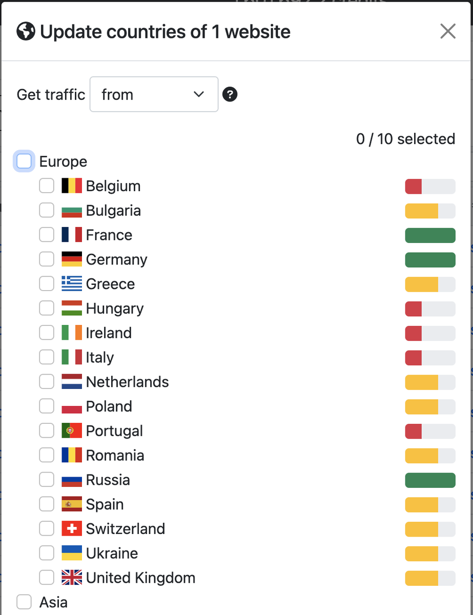 FeelingSurf's tweet photo. New feature! You can now select continents in geo-targeting #autosurf #TrafficExchange https://t.co/w7hgubq2r8 https://t.co/8mR7QFR6wY