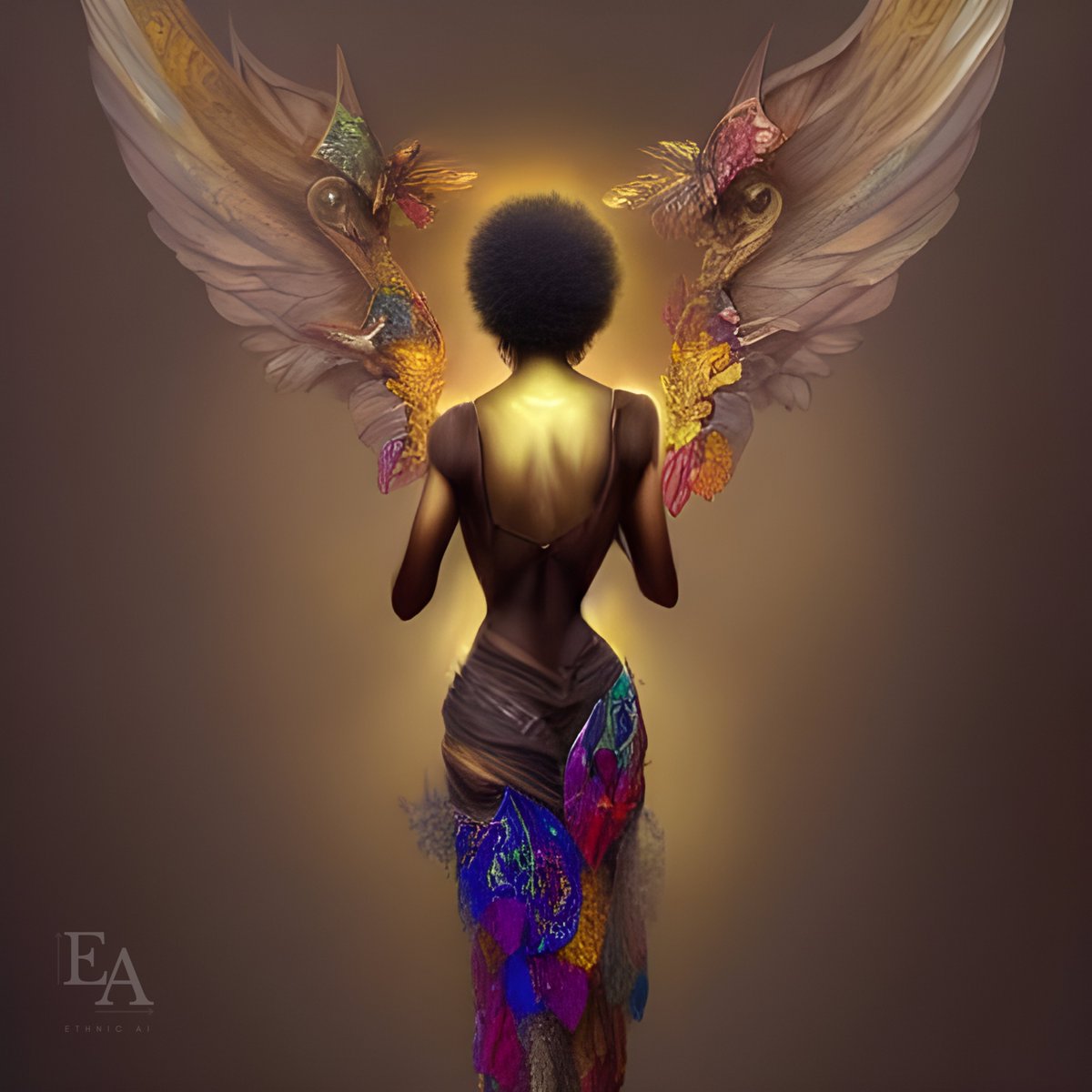 LESEDI - Beam of Light
Title: Wing Collection Ceremony
.#afro #Queen #Mysterious #float #divinefeminine #energy #africa #angel #beautiful #ai #aiart #ceremony #aiartcommunity #light #gold #Purple #soul #stainedglass #love #purpose #grace #instaart #Digitalart #portrait #aura