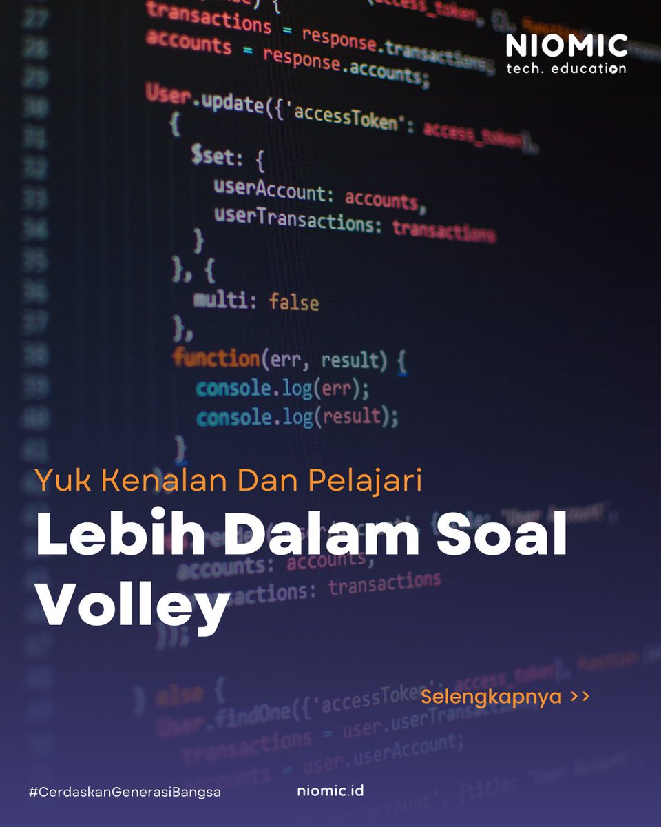 niomicID's tweet photo. Pernah Coba library ini ? π€
.
.
.
#niomic #belajarprogramming #tech #programmer #cerdaskangenerasibangsa #programmerindonesia #programming #technology #facts #developer #volley https://t.co/DlVaQsEMDB
