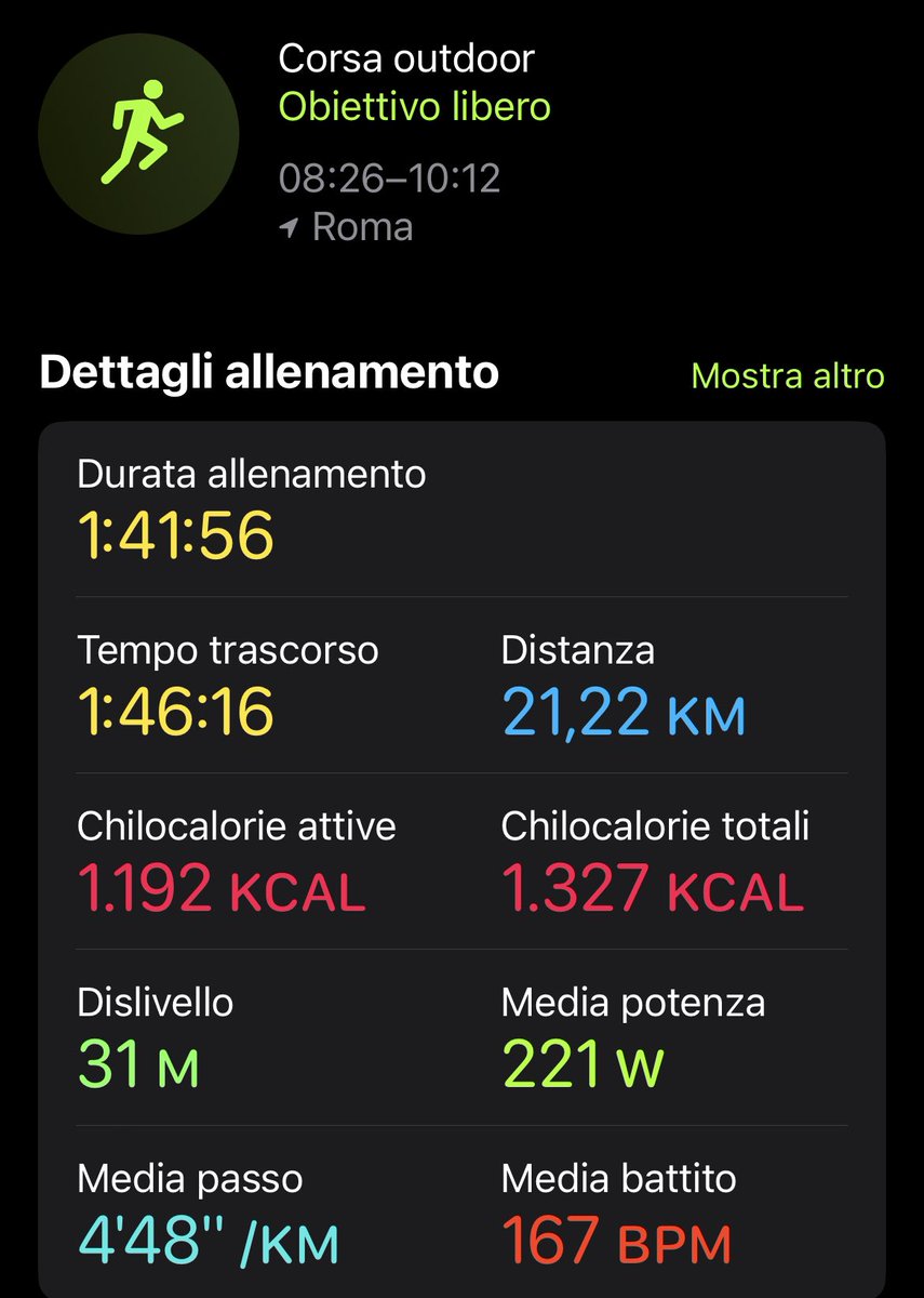 What emotion during my first half marathon in Rome. I finished it in 1h 42’ 🙌🙌. #physicalactivities #selfcare #cardiovascular