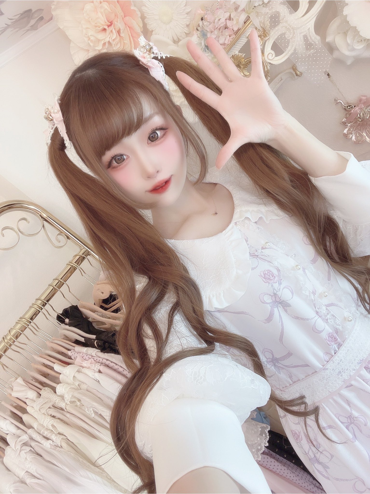 mellfy memory Toe shoes Ribbonロングワンピース