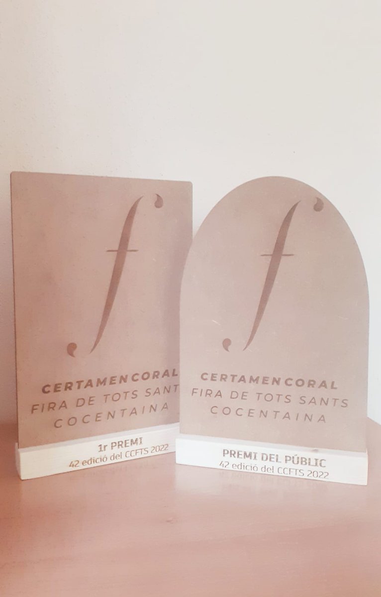 1r Premi del Certamen Coral de Cocentaina i Premi del públic! No podem estar més contentes ❤️