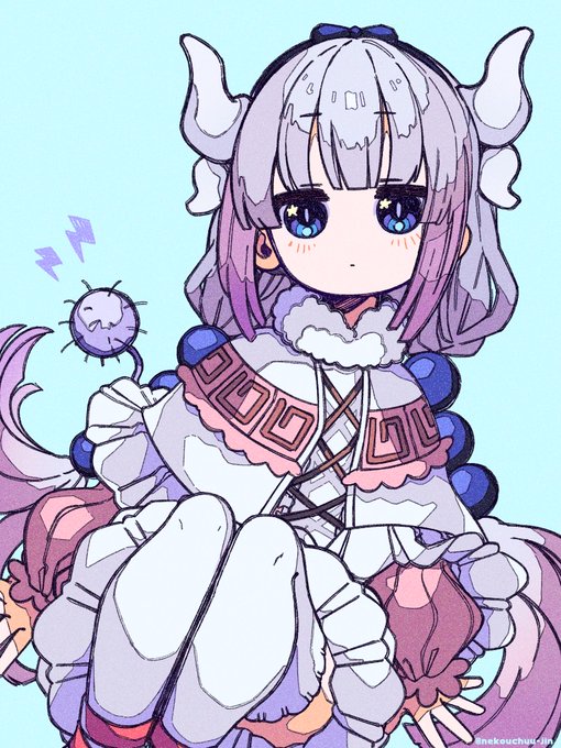 小林さんちのメイドラゴン クール教信者 先生 直筆イラスト色紙 カンナ