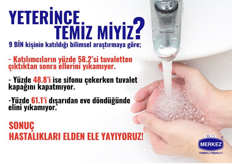 msapci1934's tweet photo. @gazetesozcu 10 kişide 6 kişinin tuvaletten sonra bile Ellerini yıkamadığını 
Biliyor musunuz⁉️

Korona, Grip, İshal, Verem vb. 
ELDEN ELE YAYILIR❗️

#SAĞLIKİÇİNHİJYENŞART https://t.co/AdND7hUWMs