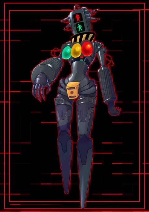 信号機ロボ娘Traffic lights lady#ロボ娘 #メカ娘 #ZHart 