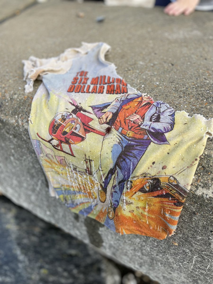 coynes's tweet photo. An interesting find on our beach clean today. #SixMillionDollarMan  #beachcleAn #2minutebeachclean #pickup10 https://t.co/ljELd4kCzS