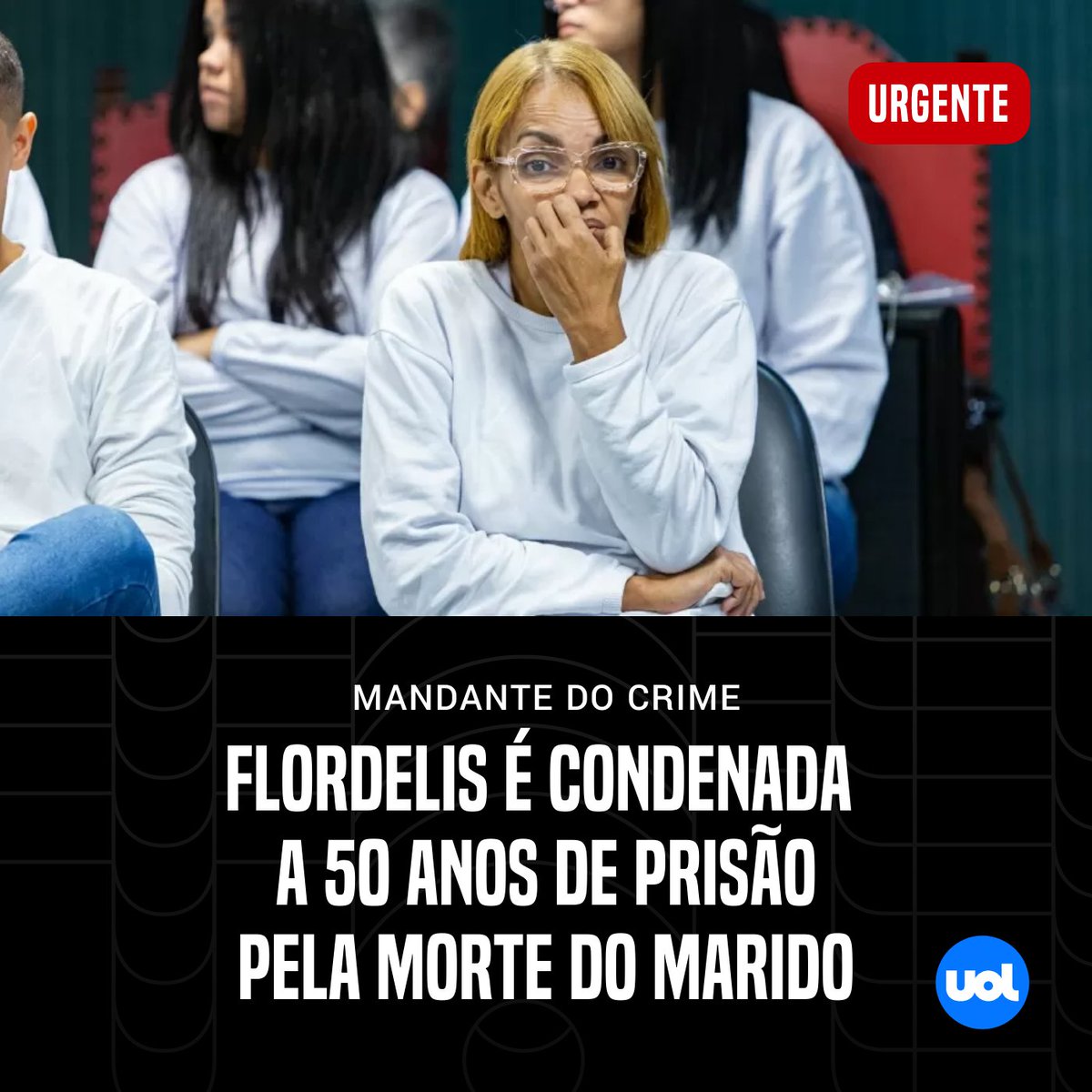 UOLNoticias's tweet photo. 🚨 FLORDELIS CONDENADA

A ex-deputada e cantora gospel foi condenada hoje a 50 anos e 28 dias de prisão pela morte do pastor Anderson do Carmo

Ela foi denunciada como mandante do assassinato do marido, executado a tiros em junho de 2019, na residência da família, em Niterói (RJ) https://t.co/AcyZIPtulG