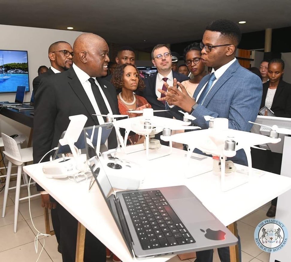 tumokgabeng's tweet photo. Shared with HE the President of the Republic of Botswana, the First Lady, Hon ministers, CEO of Orange Botswana and CEO of Orange Middle east and Africa on how we at @AntonTechBW  leverage the power of deep learning, artificial intelligence, data analytics, drone technology… https://t.co/SYHcJ9pETw