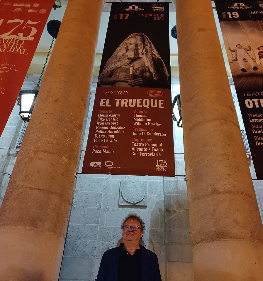 Anoche en <a href="/teaprinalicante/">Teatro Principal ALC</a> , donde el jueves 17/11 se estrena mi traducción al español, #ElTrueque (2002), de #TheChangeling (1622), obra renacentista inglesa insólitamente localizada en #Alicante, en el 400 aniversario de su estreno inglés <a href="/c_ferroviaria/">Compañía Ferroviaria</a> 
teatroprincipaldealicante.com/obra/el-truequ…