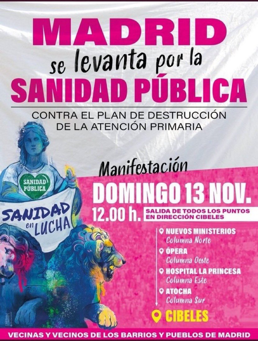 Hoy es un día importante para #SanidadPublica todo mi apoyo compañer@s, con la salud no se juega.