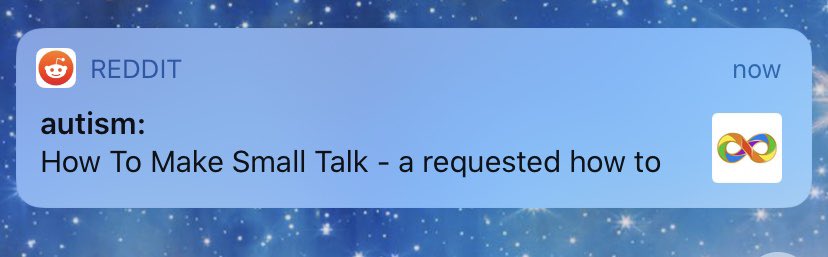 Reddit need to chill. Yes, I do struggle with small talk and yes I will be reading this and yes it was a good suggestion but idk why they keep suggesting r/autism