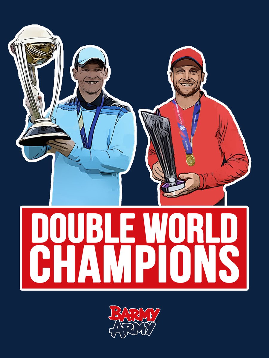 TheBarmyArmy's tweet image. 🏆 DOUBLE WORLD CHAMPIONS 🏆

MY GOODNESS WE HOLD THEM BOTH!!!!!!

#T20WorldCupFinal
