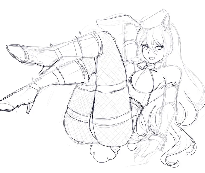 A sketch of bunny Miu I never finished 